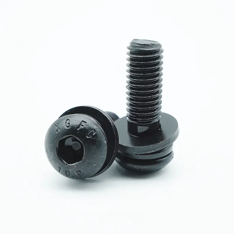 Oxido beltza Hex Socket botoiaren buruak konbinazio torlojuak