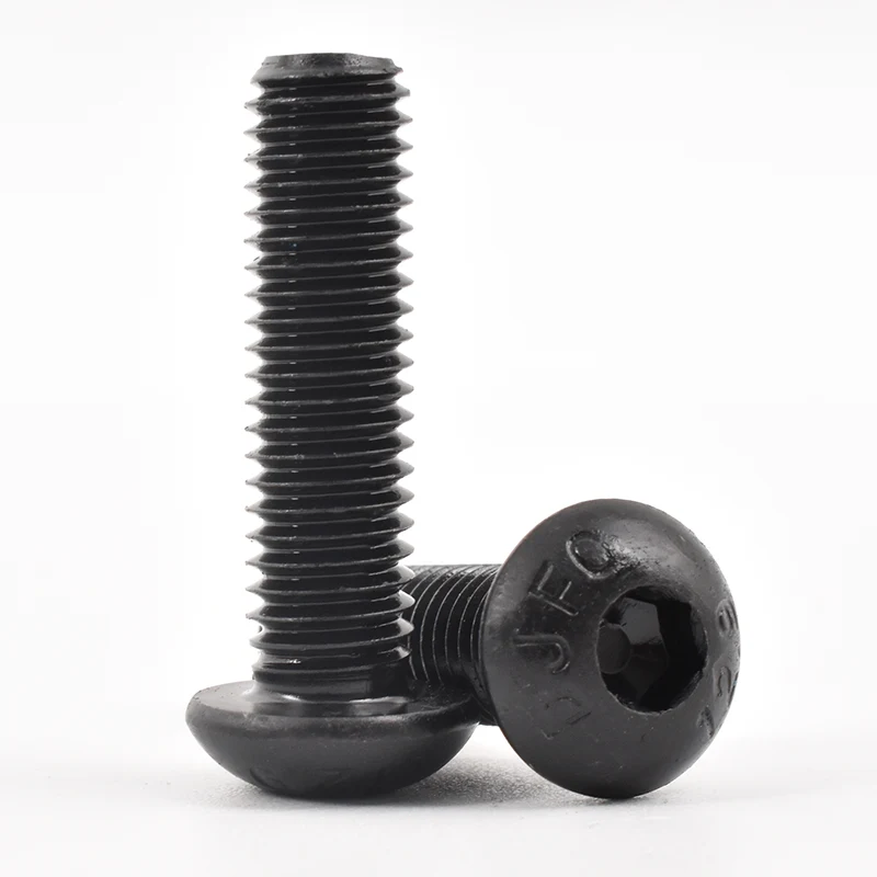 Oxido beltza hexaren socket botoia buru torlojuak