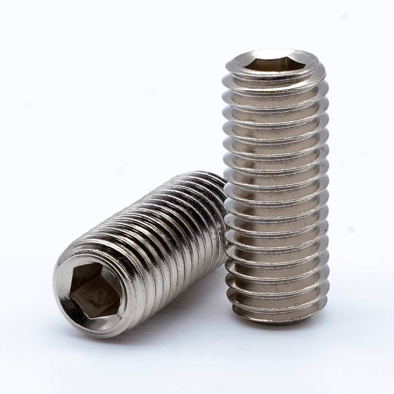 Nickel-plated hexaren entxufeak torlojuak kopa puntuarekin